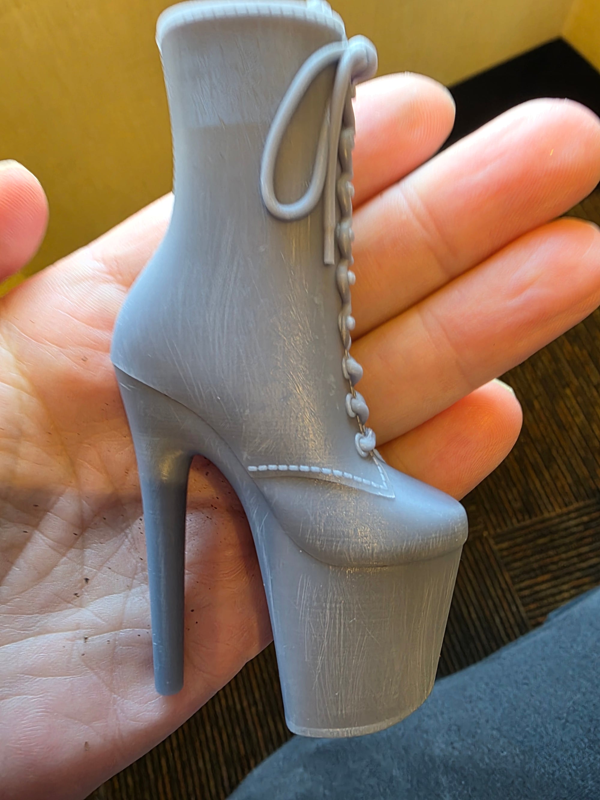 Tiffany - Tall Platform Ankle Boot STL Pair – Right & Left Ankle Boot 3D Print Files for Pole Dancers, DIY Jewelry, Decor, or Fidget Toy. Barbie Bimbocore, Bratz Fembot, Fashion Stilettos