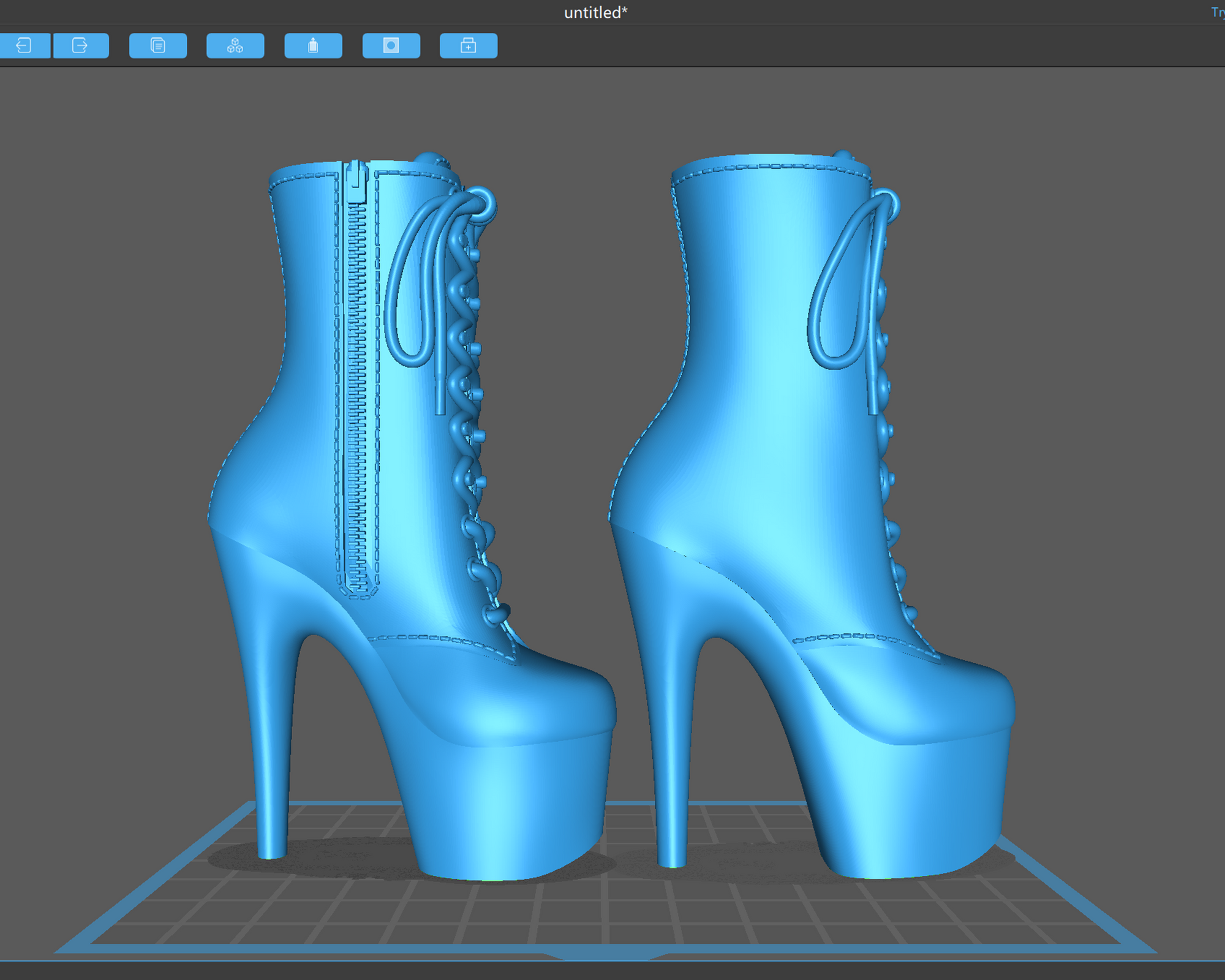 Pamela - Platform Ankle Boot STL – Right & Left 3D Print Files for Pendants, DIY Jewelry, Fidget Toys, or Mini Décor, bimbocore, Bratz, Fembot, Barbie Dollcore Fashion Stiletto