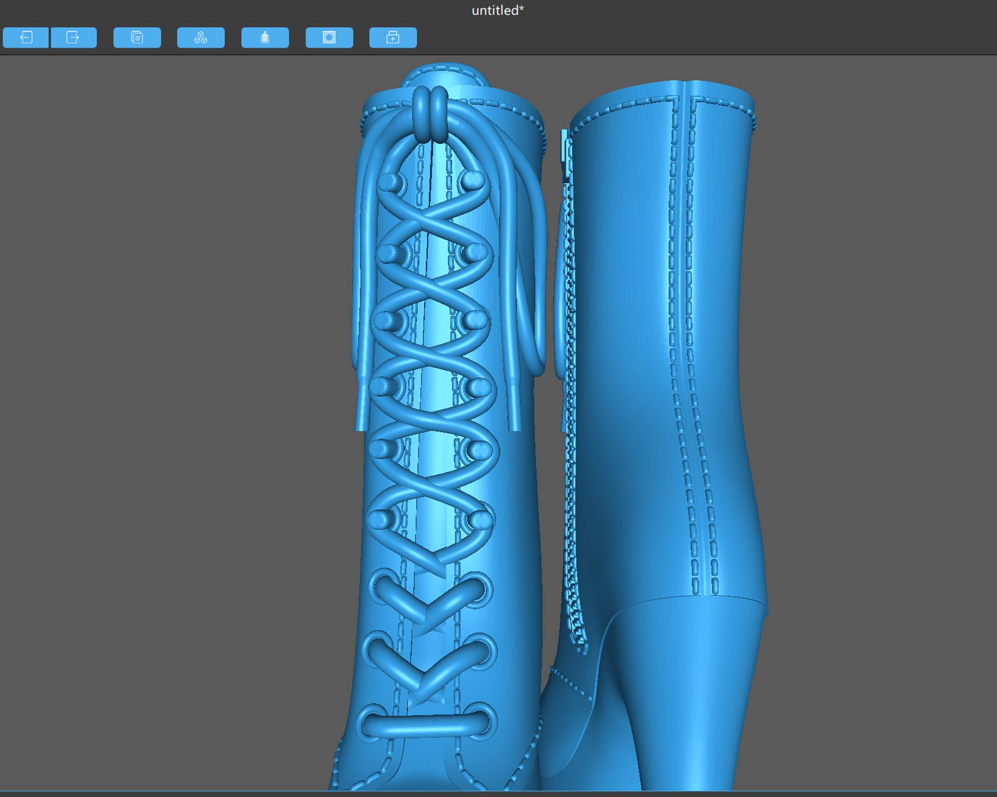 Tiffany - Tall Platform Ankle Boot STL Pair – Right & Left Ankle Boot 3D Print Files for Pole Dancers, DIY Jewelry, Decor, or Fidget Toy. Barbie Bimbocore, Bratz Fembot, Fashion Stilettos
