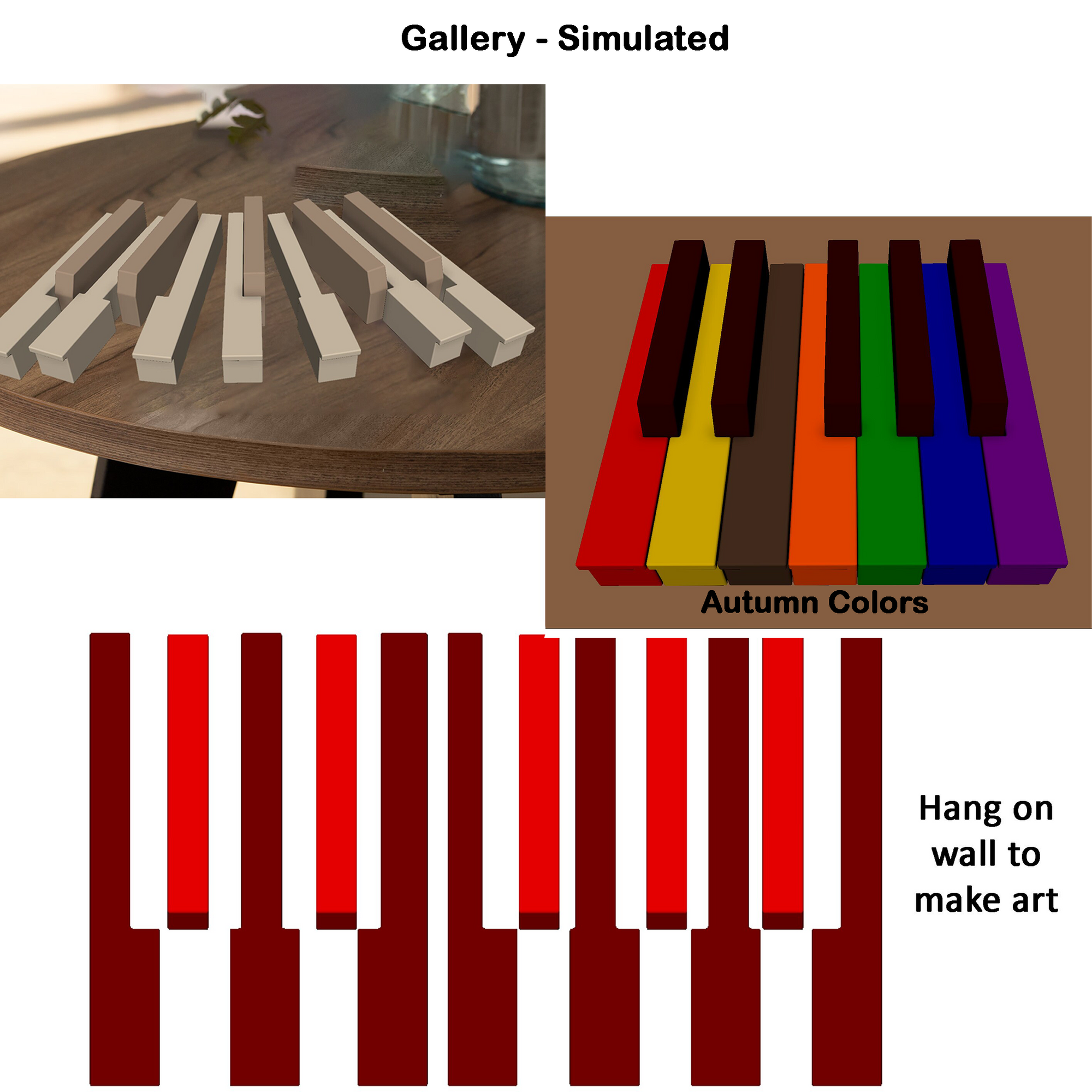 Piano Key – Full Octave  -  7 White, 5 Black