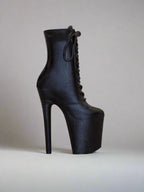 Tiffany the Tall Platform Ankle Boot — Miniature Pendant + Magnetic Desk Toy in Black