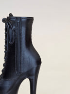 Platform Ankle Boot Pendant Necklace Black - Close Up
