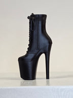 Platform Ankle Boot Pendant Necklace Black - Zipper