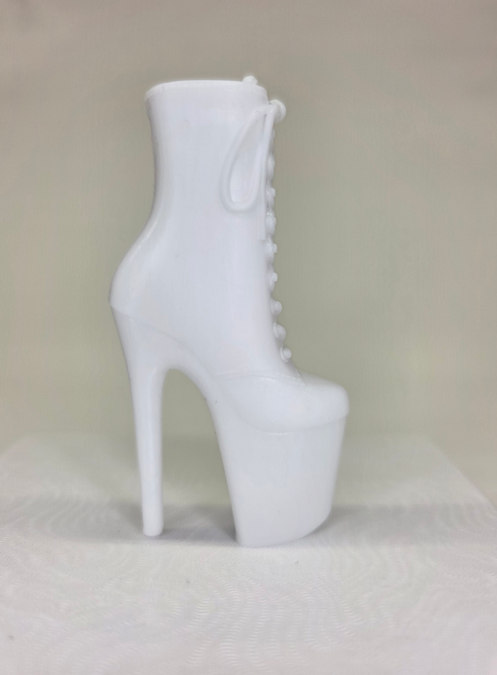Platform Ankle Boot Pendant Necklace Snow White - Side