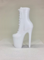 Platform Ankle Boot Pendant Necklace Snow White - Zipper
 