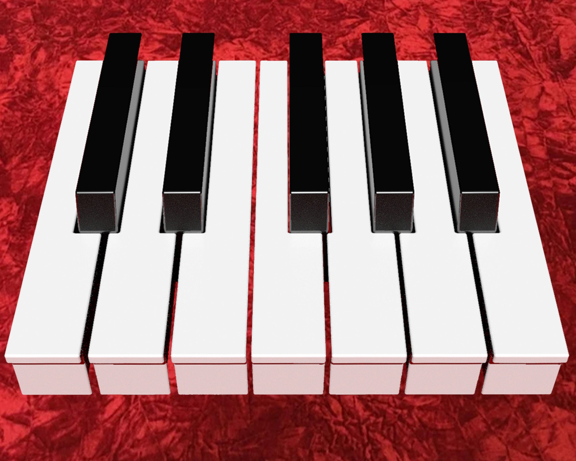 Piano Key STL File – Full Octave of 3D Printable Keys (7 White, 5 Black) – Life-Size for DIY Painting, Decor & Art Projects