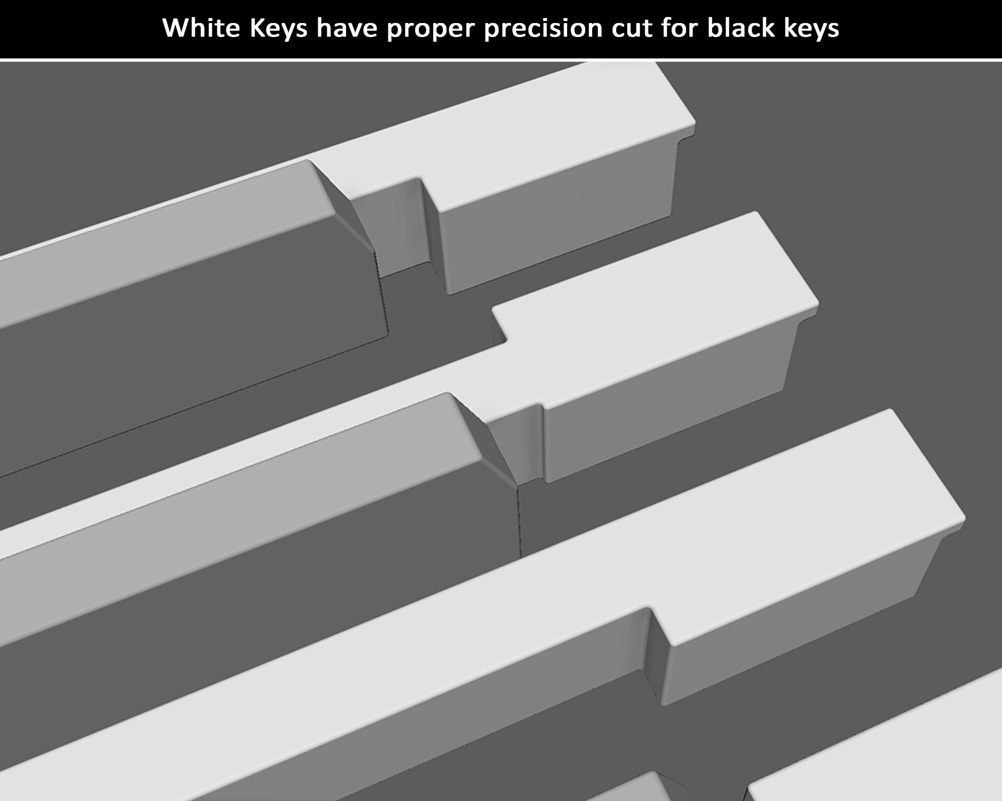 Piano Key STL File – Full Octave of 3D Printable Keys (7 White, 5 Black) – Life-Size for DIY Painting, Decor & Art Projects