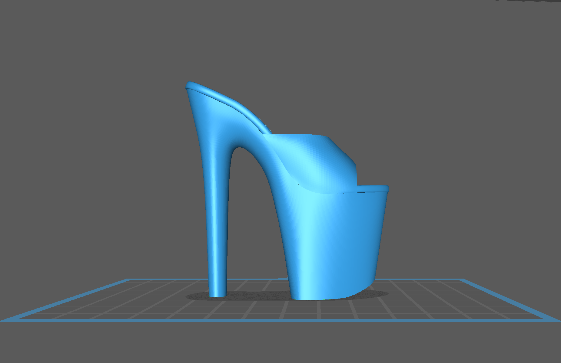 Christy - Tall Platform Slide STL – 3D Printable Fetish Heel Pendant, Rave Charm, or Wicked Desk Toy