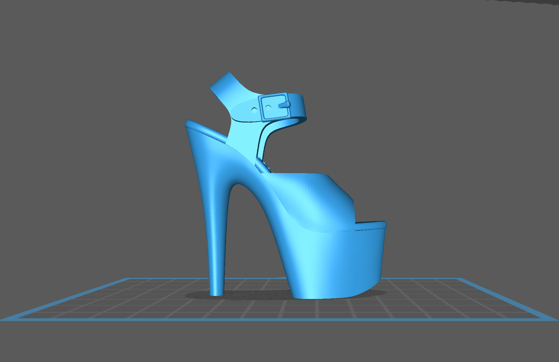 Linda - Siren Slide Platform Sandal STL – 3D Printable High Heel Pendant for Rave Nights, Dark Desires, Glam Wear