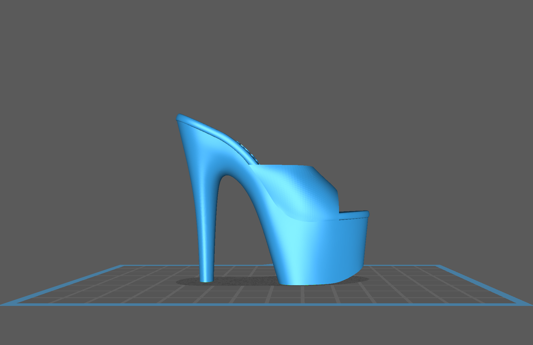 Raquel - Velvet Slide STL – 3D Printable Platform Slide Shoe Pendant for Rave Queens, Fetish Charms, and Desk Play